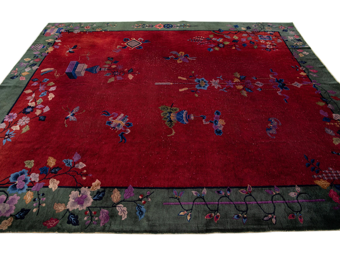 Antique Art Deco Chinese Rug 8 X 10