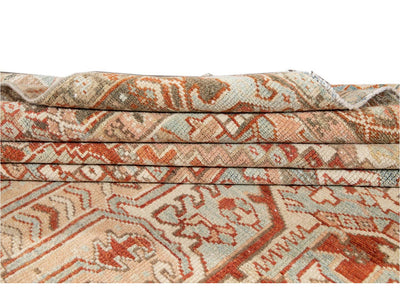 Vintage Persian Heriz Wool Rug 8 X 11
