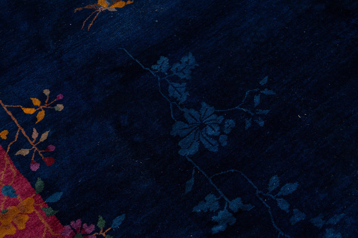 Antique Chinese Art Deco Wool Rug 9 x 11