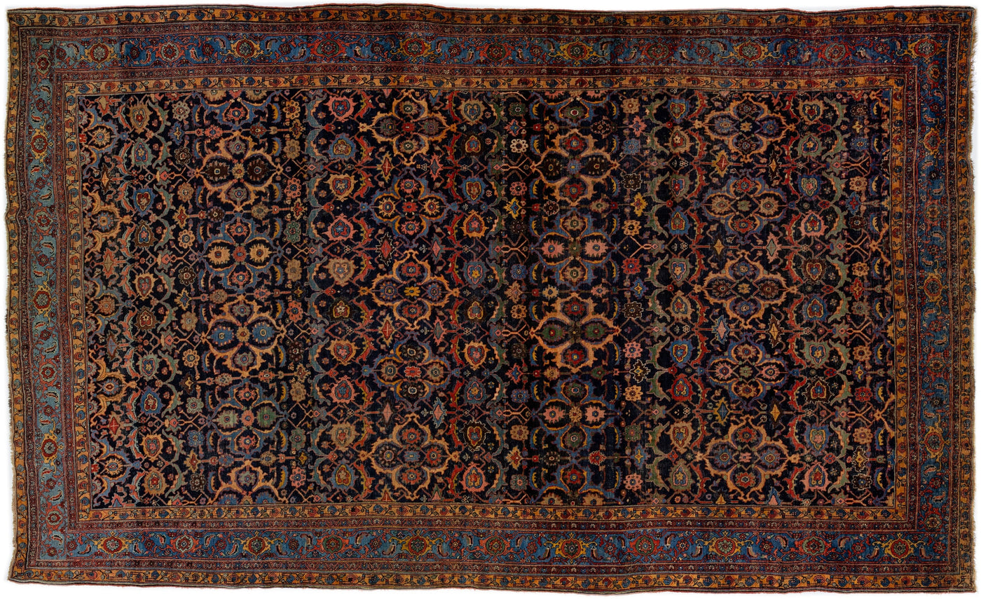 Antique Bidjar Wool Rug 11 x 18