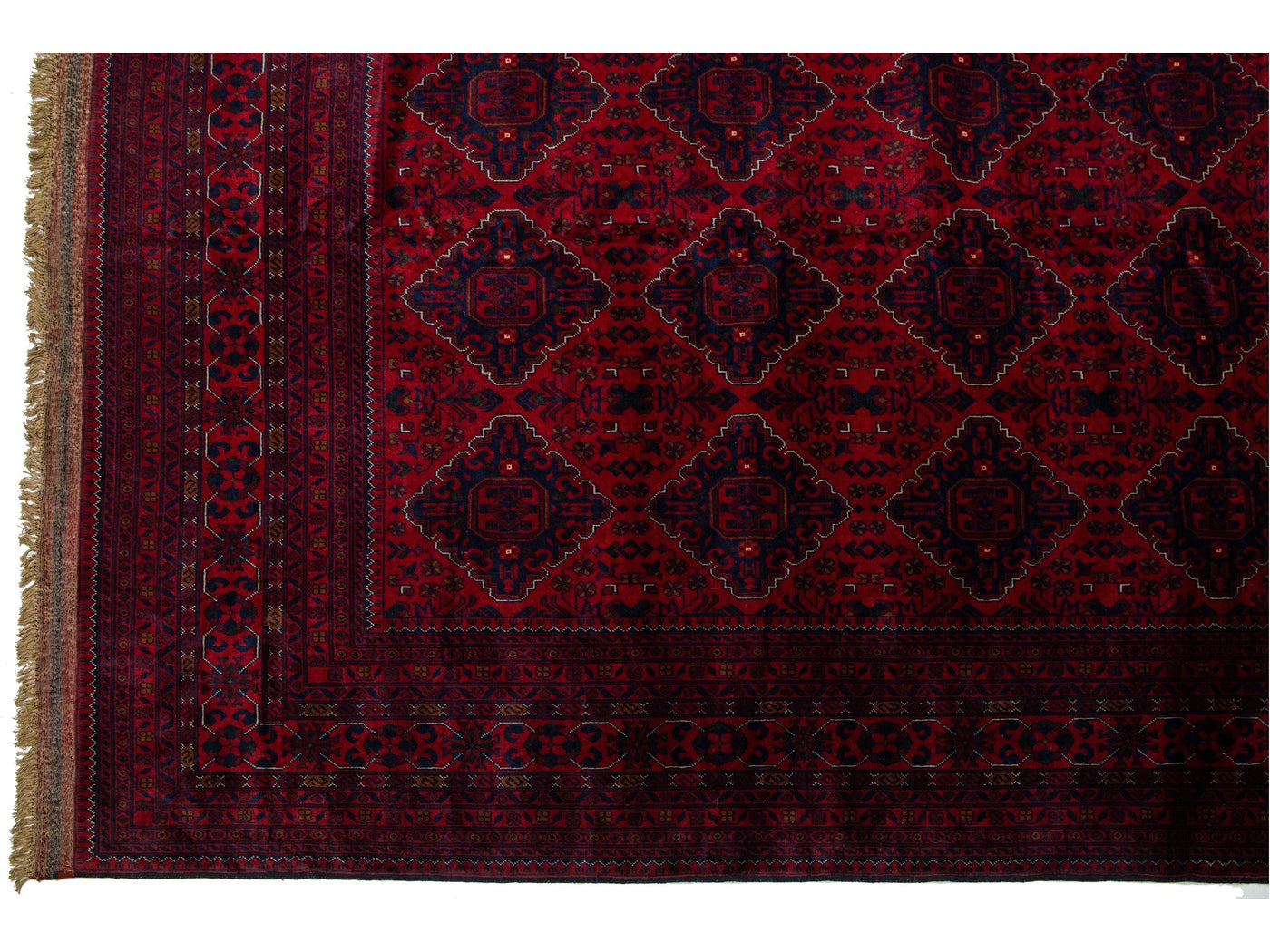 Vintage Bokhara Wool Rug 13 X 16