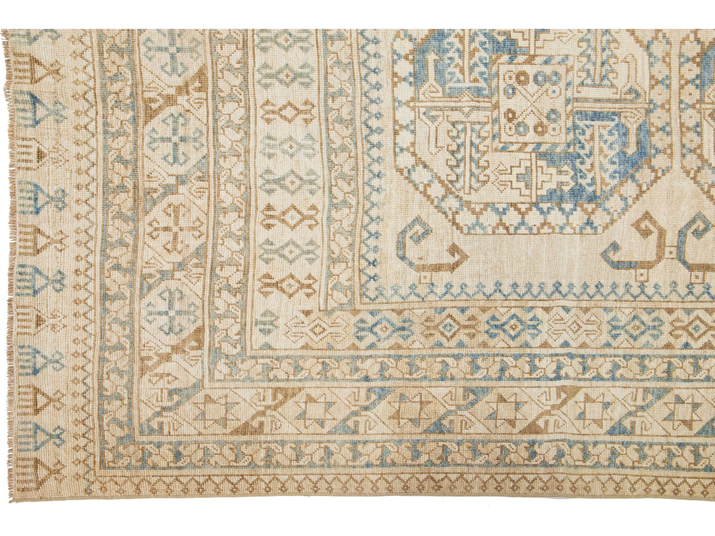 Antique Turkmen Wool Rug 10 X 13