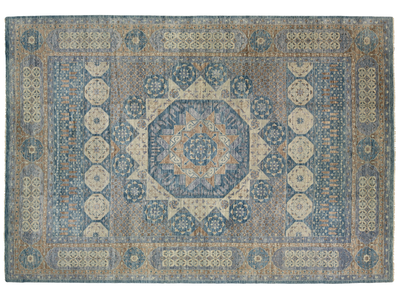 Modern Mamluk Wool Rug 17 x 24