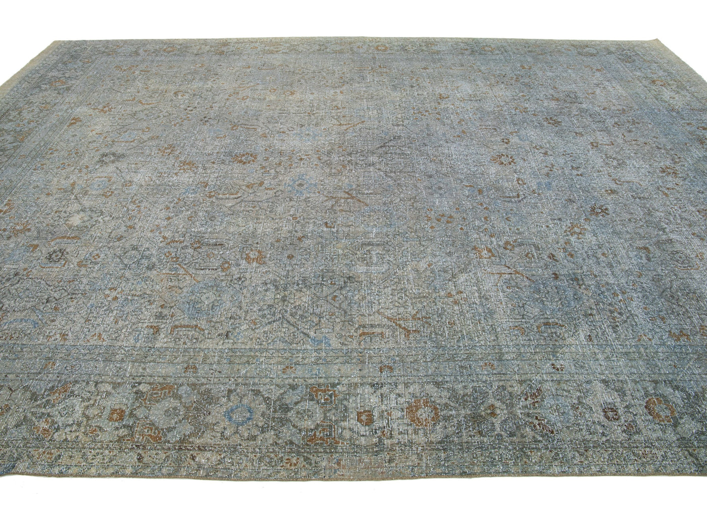 Antique Tabriz Wool Rug 10 X 14