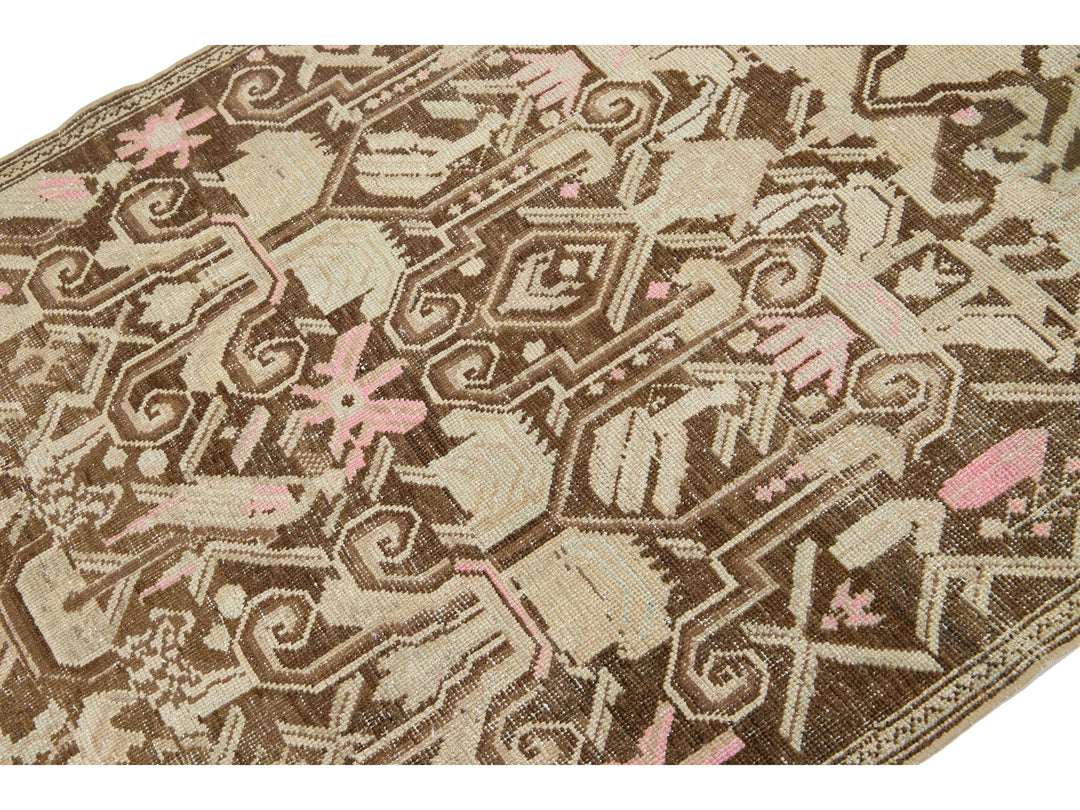 Antique Karabagh Wool Runner 3 X 15