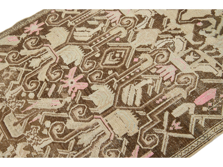 Antique Karabagh Wool Runner 3 X 15