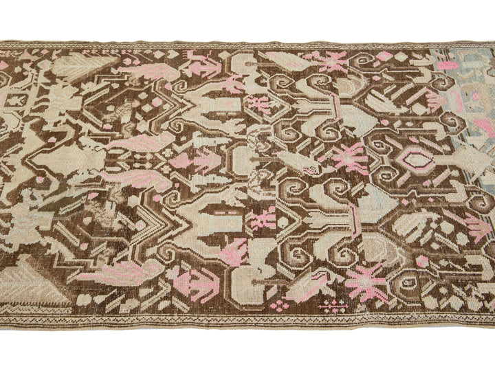 Antique Karabagh Wool Runner 3 X 15