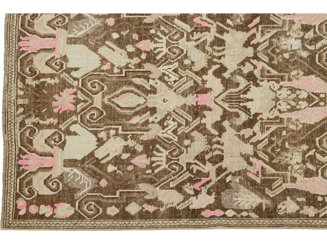 Antique Karabagh Wool Runner 3 X 15