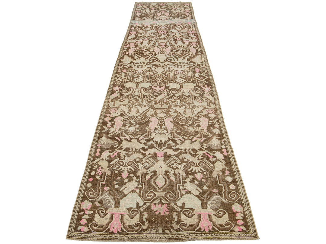 Antique Karabagh Wool Runner 3 X 15