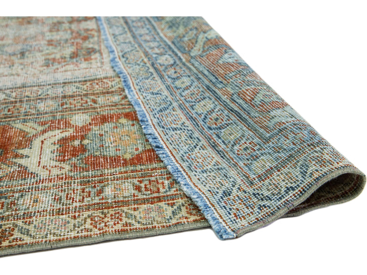 Antique Mahal Wool Rug 12 X 14