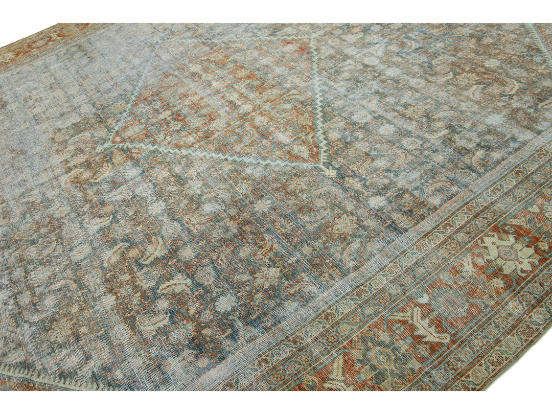 Antique Mahal Wool Rug 12 X 14