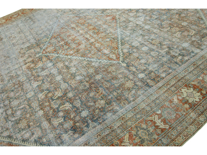 Antique Mahal Wool Rug 12 X 14