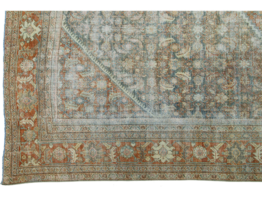 Antique Mahal Wool Rug 12 X 14