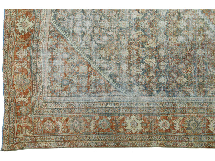 Antique Mahal Wool Rug 12 X 14
