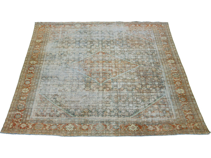 Antique Mahal Wool Rug 12 X 14