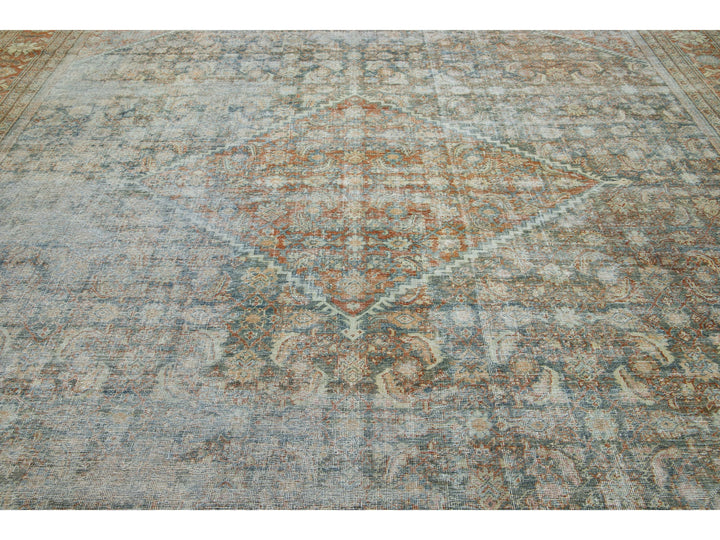 Antique Mahal Wool Rug 12 X 14