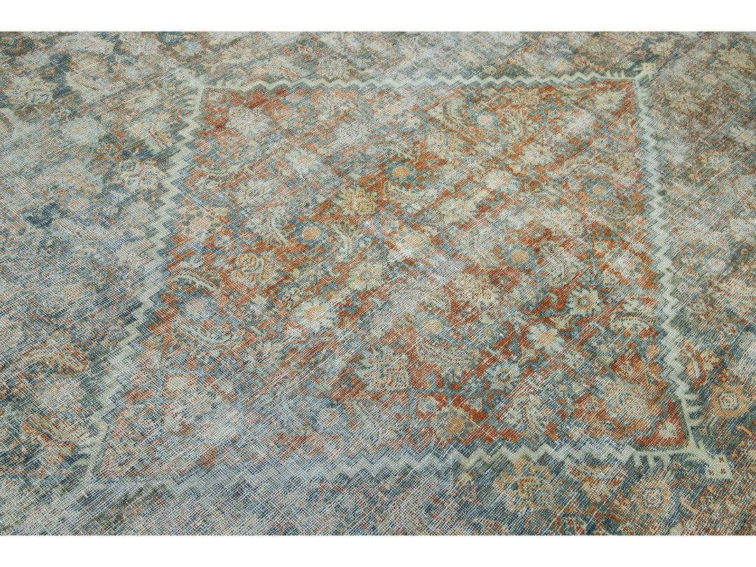 Antique Mahal Wool Rug 12 X 14