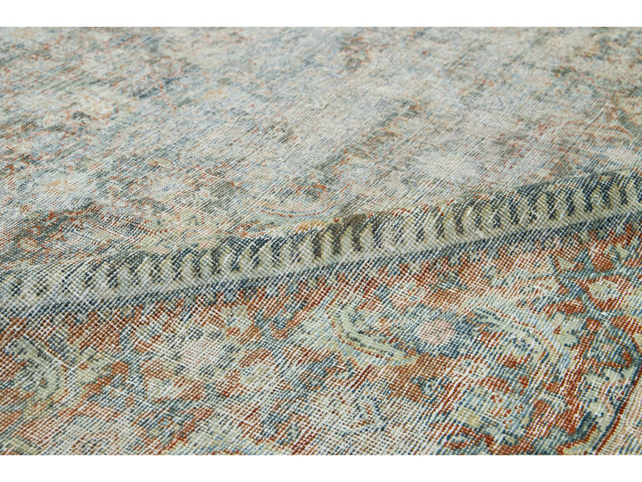 Antique Mahal Wool Rug 12 X 14