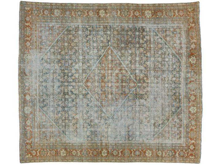 Antique Mahal Wool Rug 12 X 14