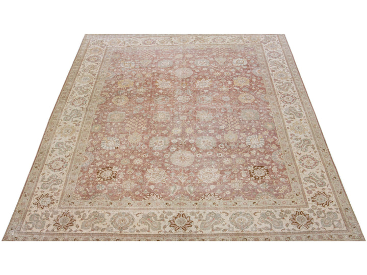 Antique Tabriz Wool Rug 10 X 14