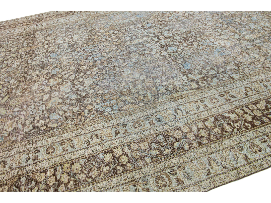 19th Century Antique Tabriz Wool Rug 13 X 18