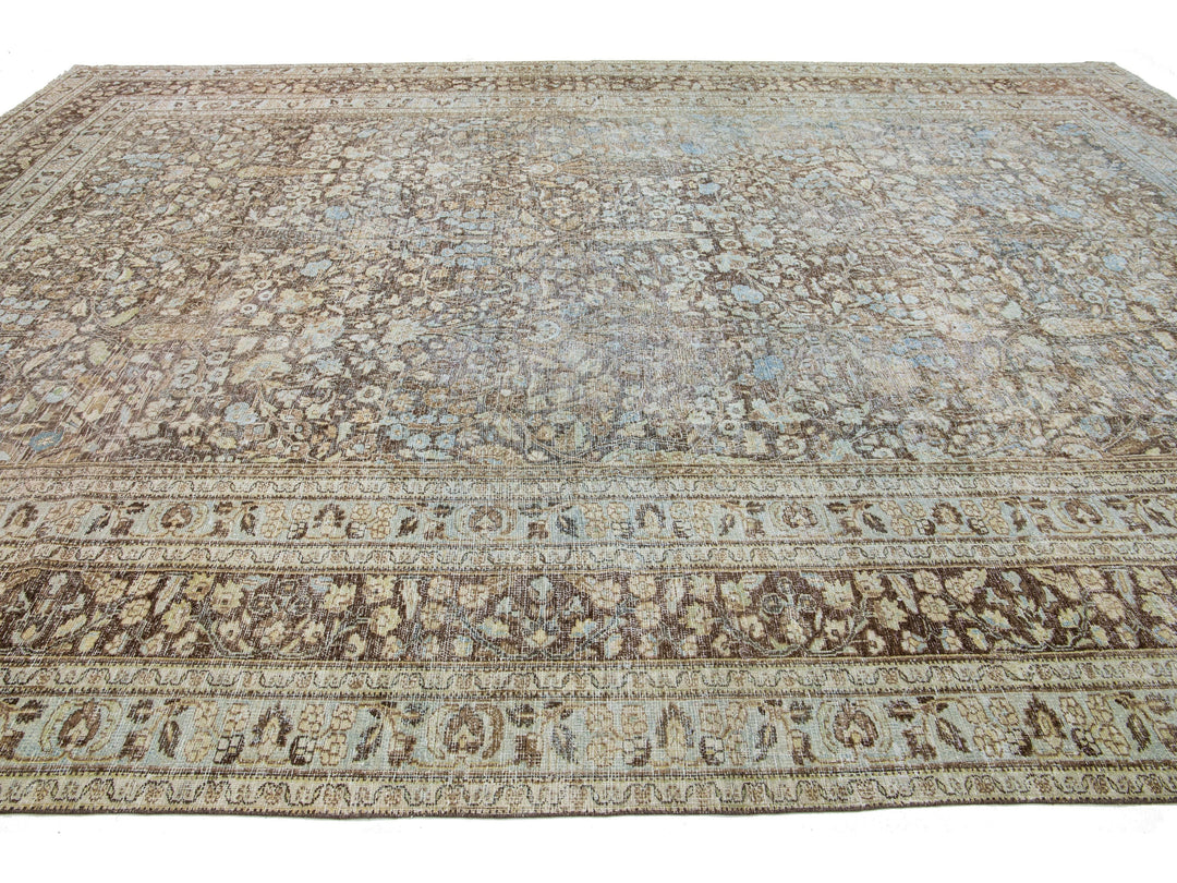 19th Century Antique Tabriz Wool Rug 13 X 18