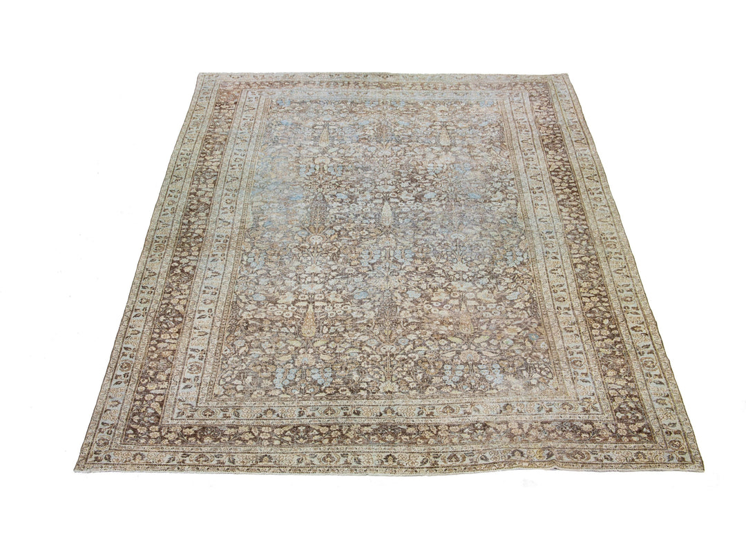 19th Century Antique Tabriz Wool Rug 13 X 18