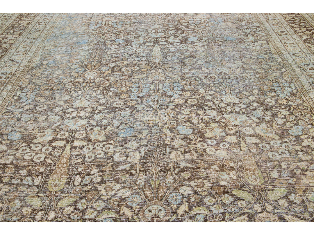 19th Century Antique Tabriz Wool Rug 13 X 18