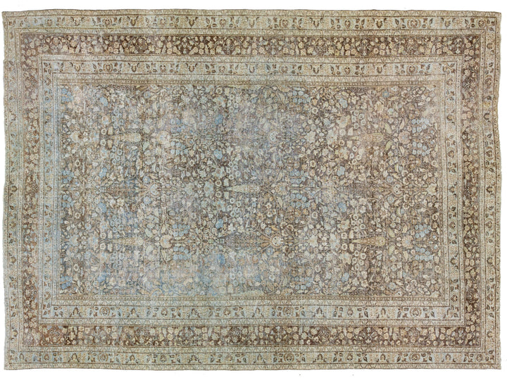 19th Century Antique Tabriz Wool Rug 13 X 18