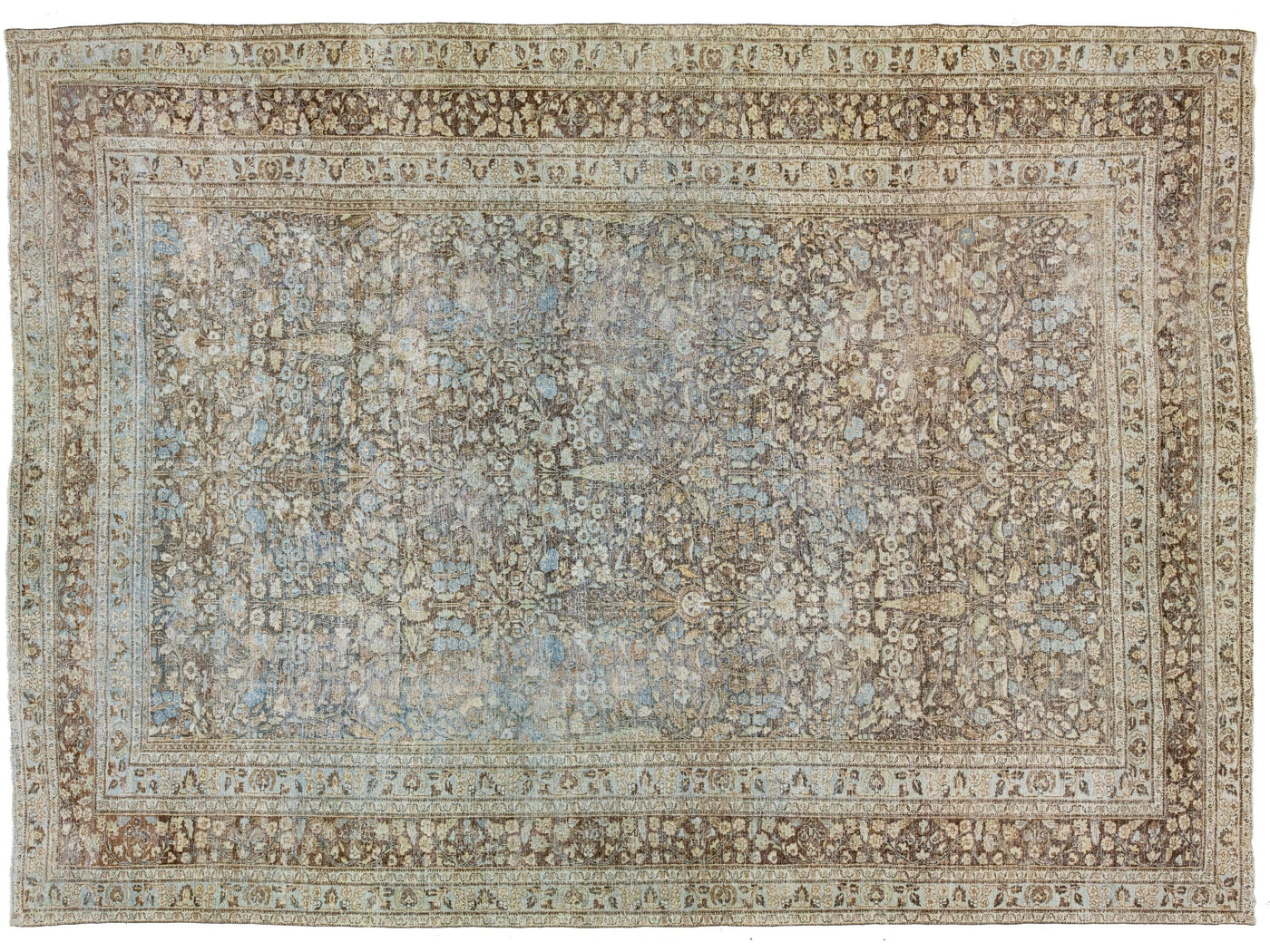 19th Century Antique Tabriz Wool Rug 13 X 18