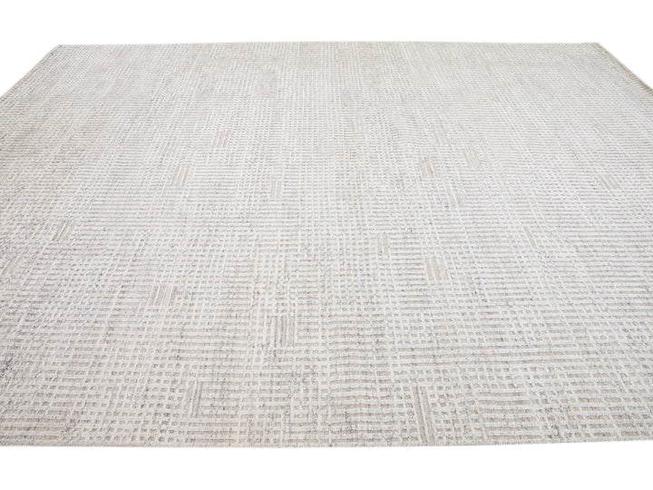 Modern Moroccan Wool Rug 10 X 14