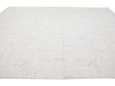 Modern Moroccan Wool Rug 10 X 14