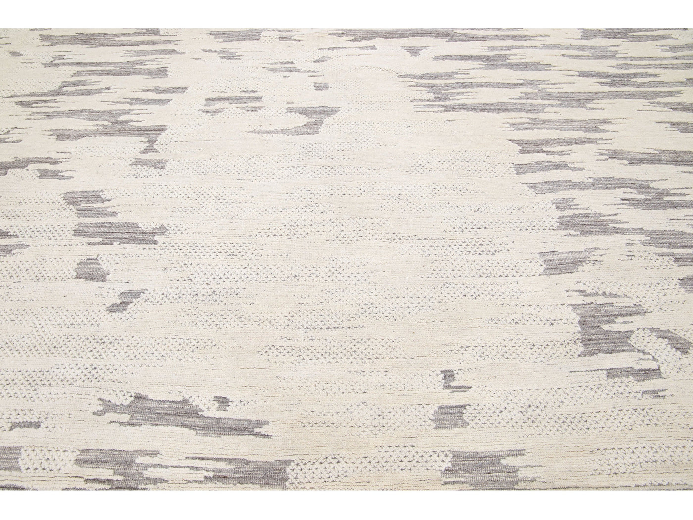 Modern Moroccan Wool Rug 10 X 14