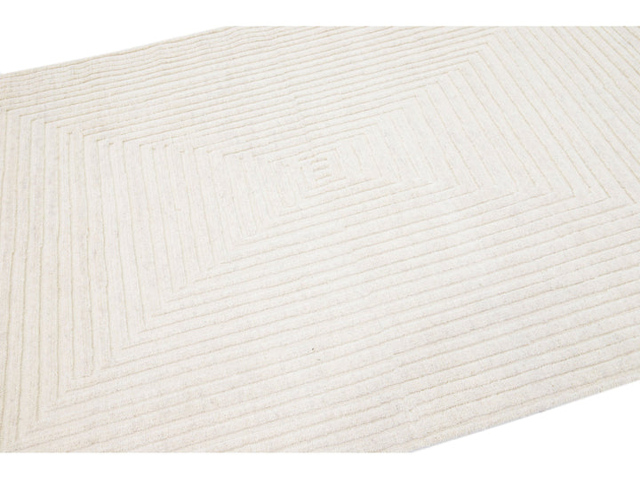 Modern Moroccan Wool Rug 5 X 8