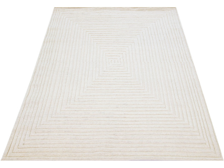 Modern Moroccan Wool Rug 5 X 8