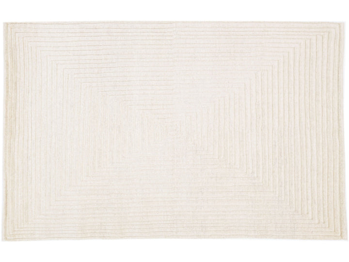 Modern Moroccan Wool Rug 5 X 8