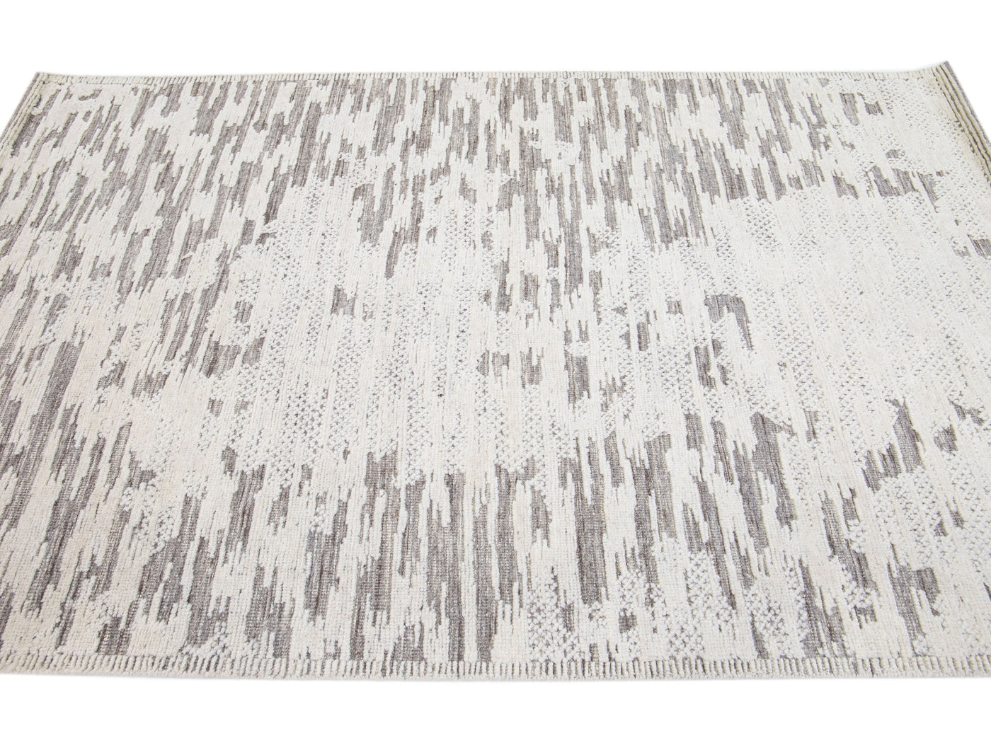 Modern Moroccan Wool Rug 5 X 8