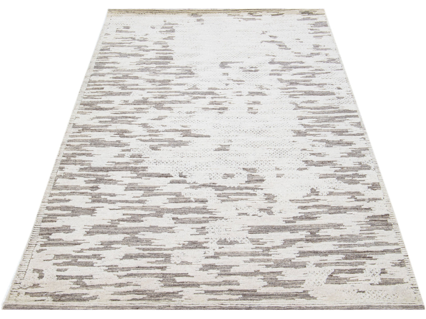 Modern Moroccan Wool Rug 5 X 8