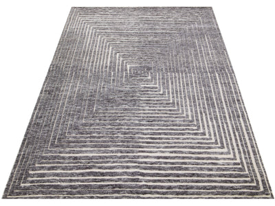 Modern Moroccan Wool Rug 5 X 8