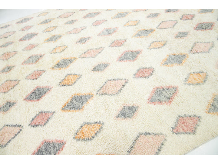 Modern Moroccan Wool Rug 11 X 14