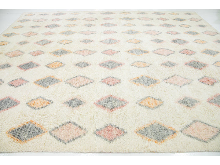 Modern Moroccan Wool Rug 11 X 14
