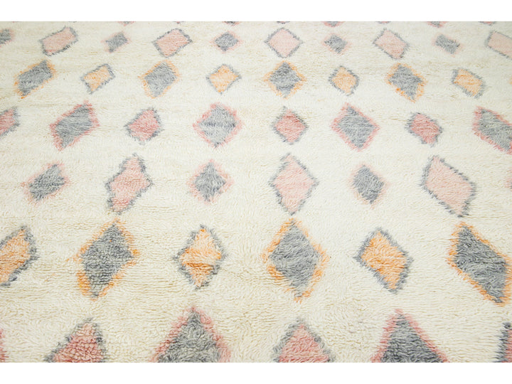 Modern Moroccan Wool Rug 11 X 14