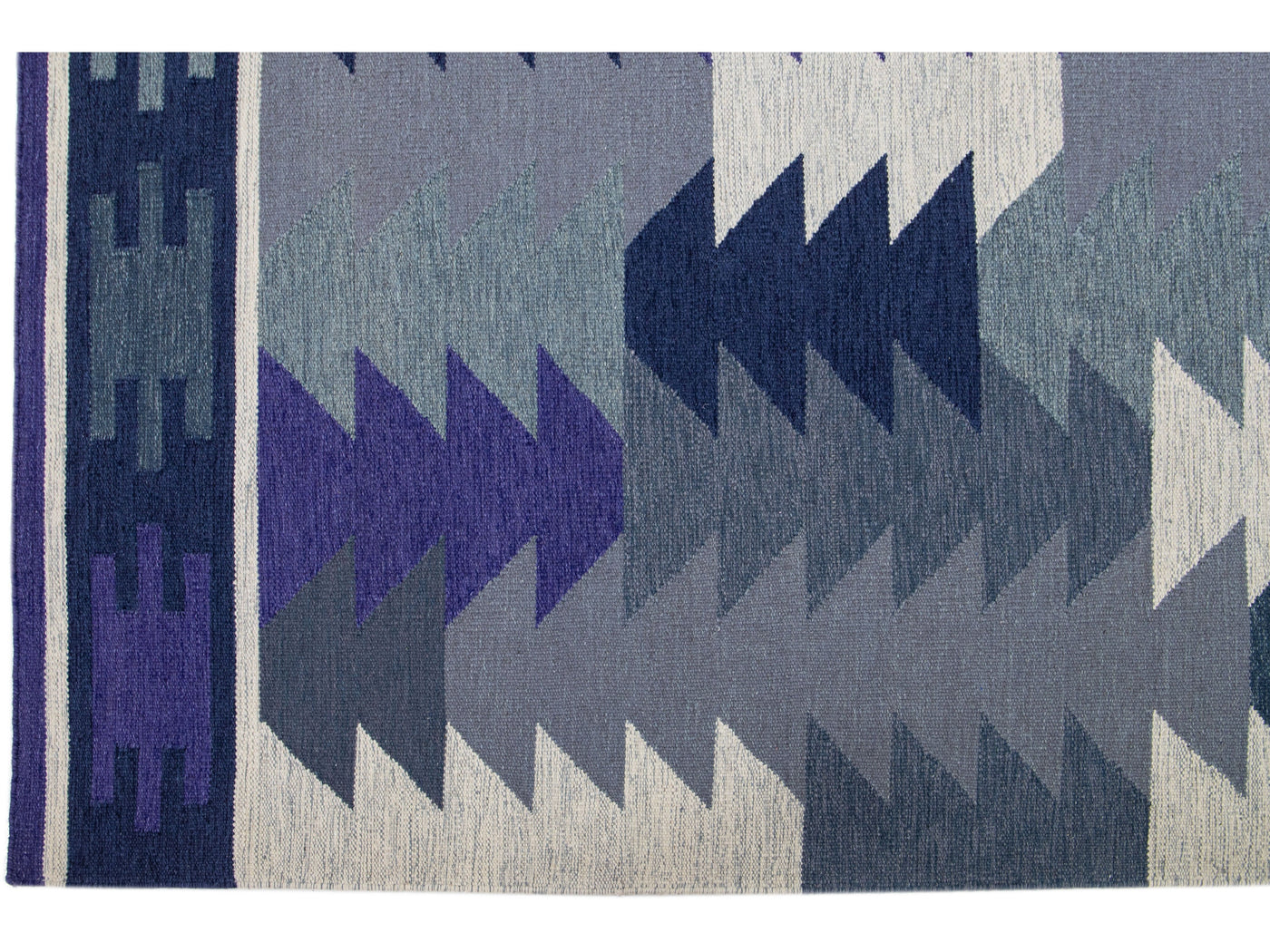 Flatweave Contemporary Kilim Wool Rug 10 x 14