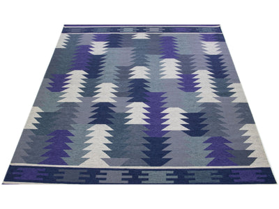 Flatweave Contemporary Kilim Wool Rug 10 x 14