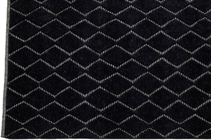 Modern Moroccan Style Wool Rug 9 x 12