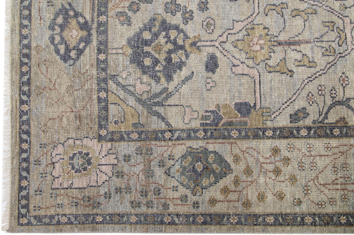 Modern Oushak Style Wool Rug 10 x 14