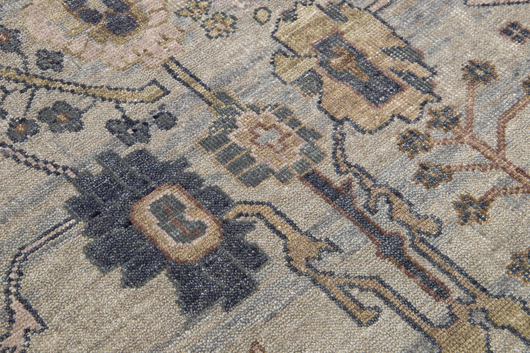 Modern Oushak Style Wool Rug 10 x 14