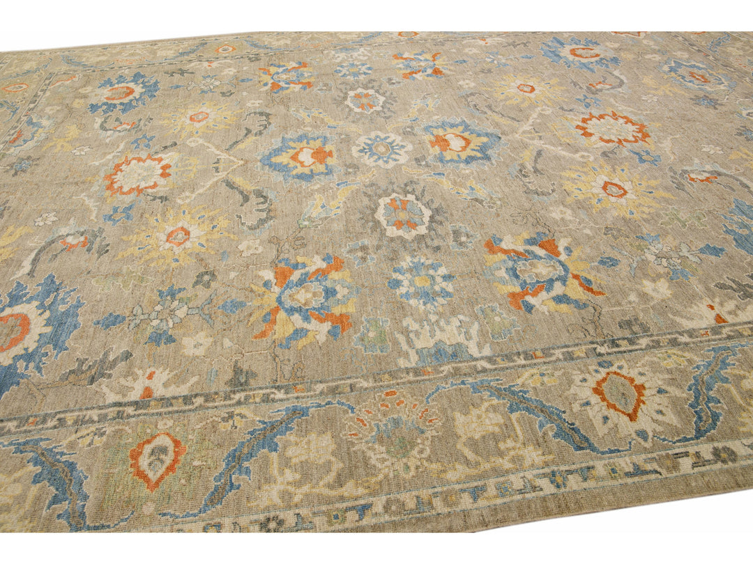 Modern Sultanabad Wool Rug 11 X 16