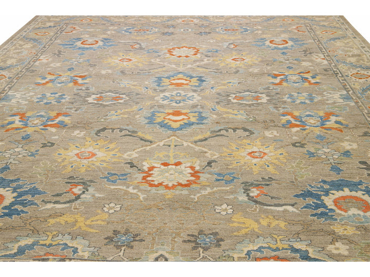 Modern Sultanabad Wool Rug 11 X 16
