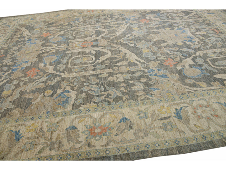 Modern Sultanabad Wool Rug 12 X 17
